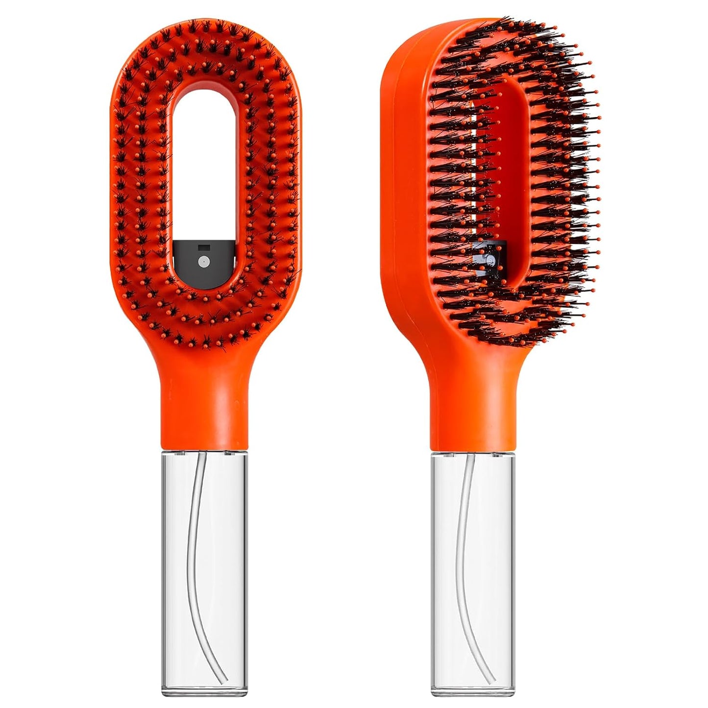 2-in-1 Detangler Hair Brush - Wet & Dry Curly, Wavy, Straight Hair | Built-In Mister Spray, 50ml Water Reservoir (Pink)