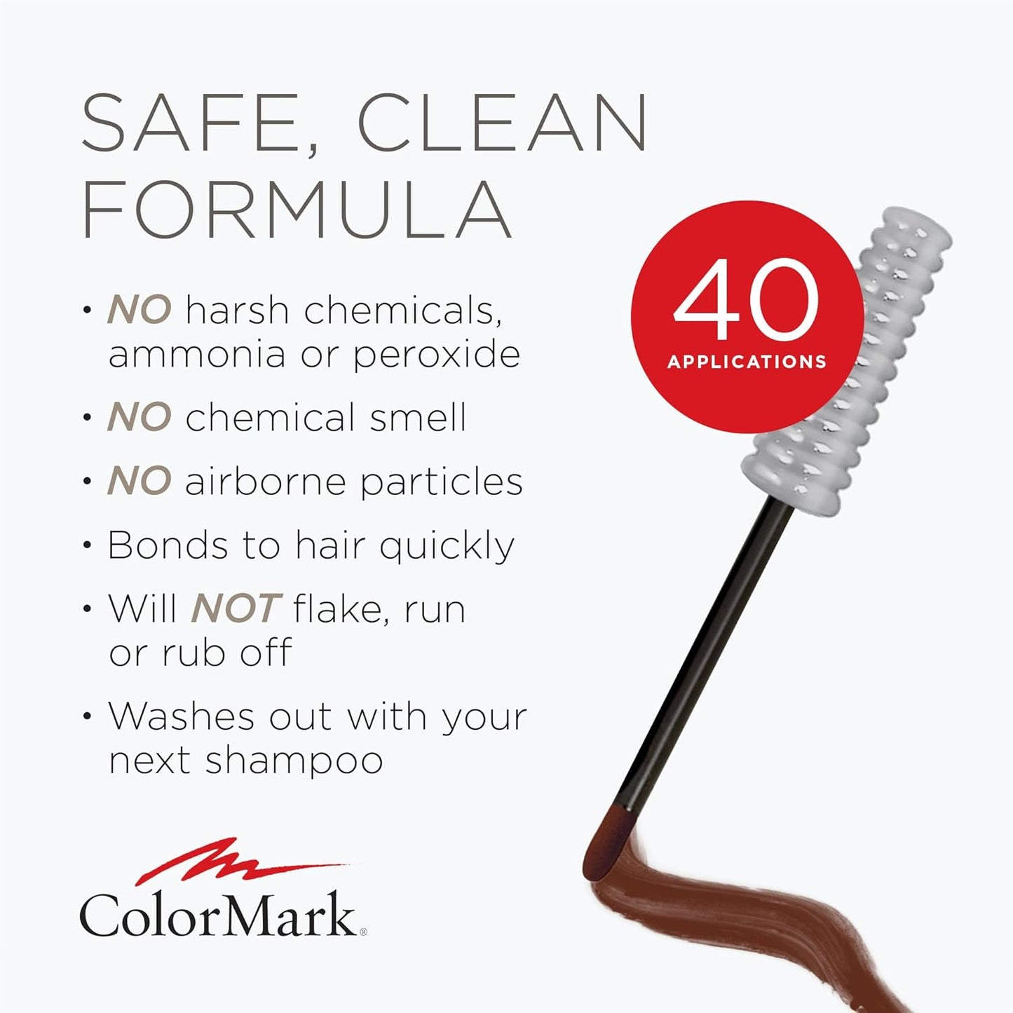 Dark Auburn Liquid Gray Root Touch Up Wand - Real Hair Color Applicator