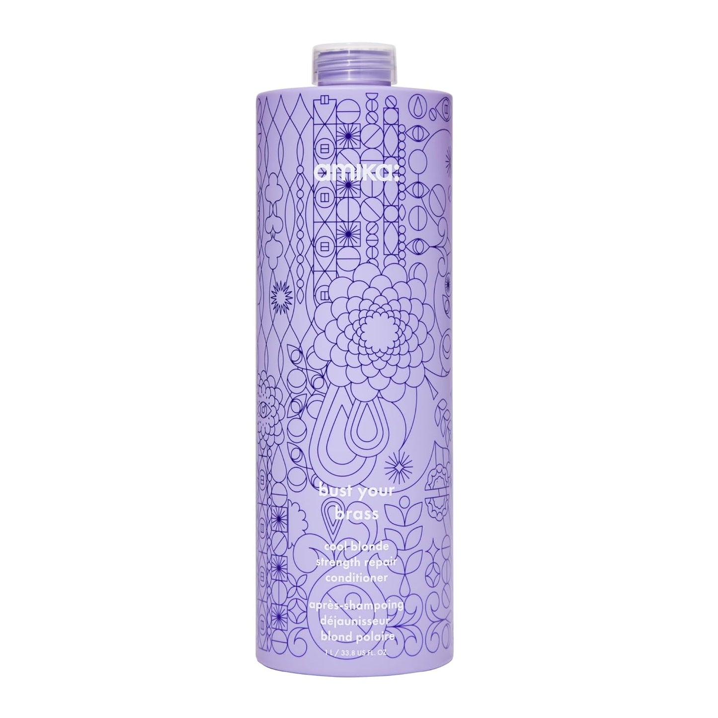 Amika Bust Your Brass Cool Blonde Conditioner - Strength Repair Formula | 1000ml
