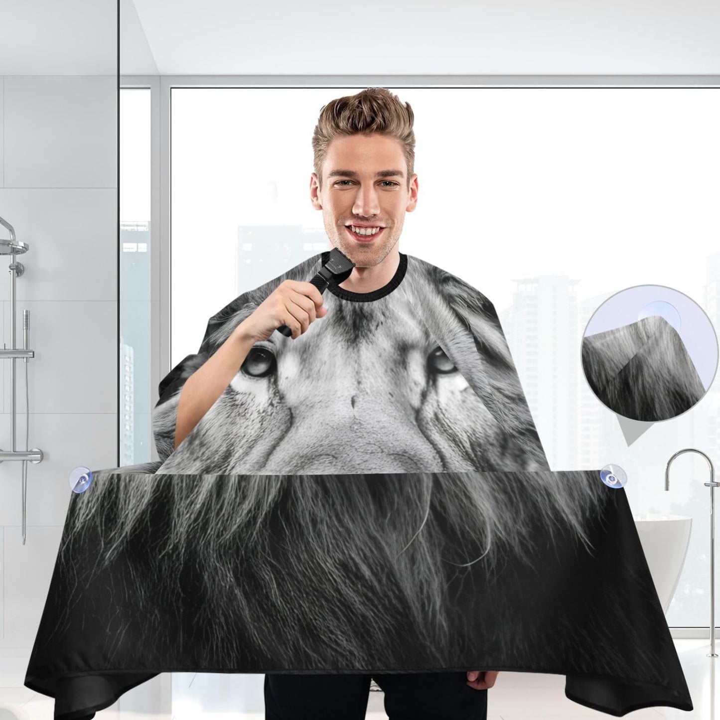 Blueangle Hairdressing Equipment Symbols Barber Cape, Hair Cutting Cape with Adjustable