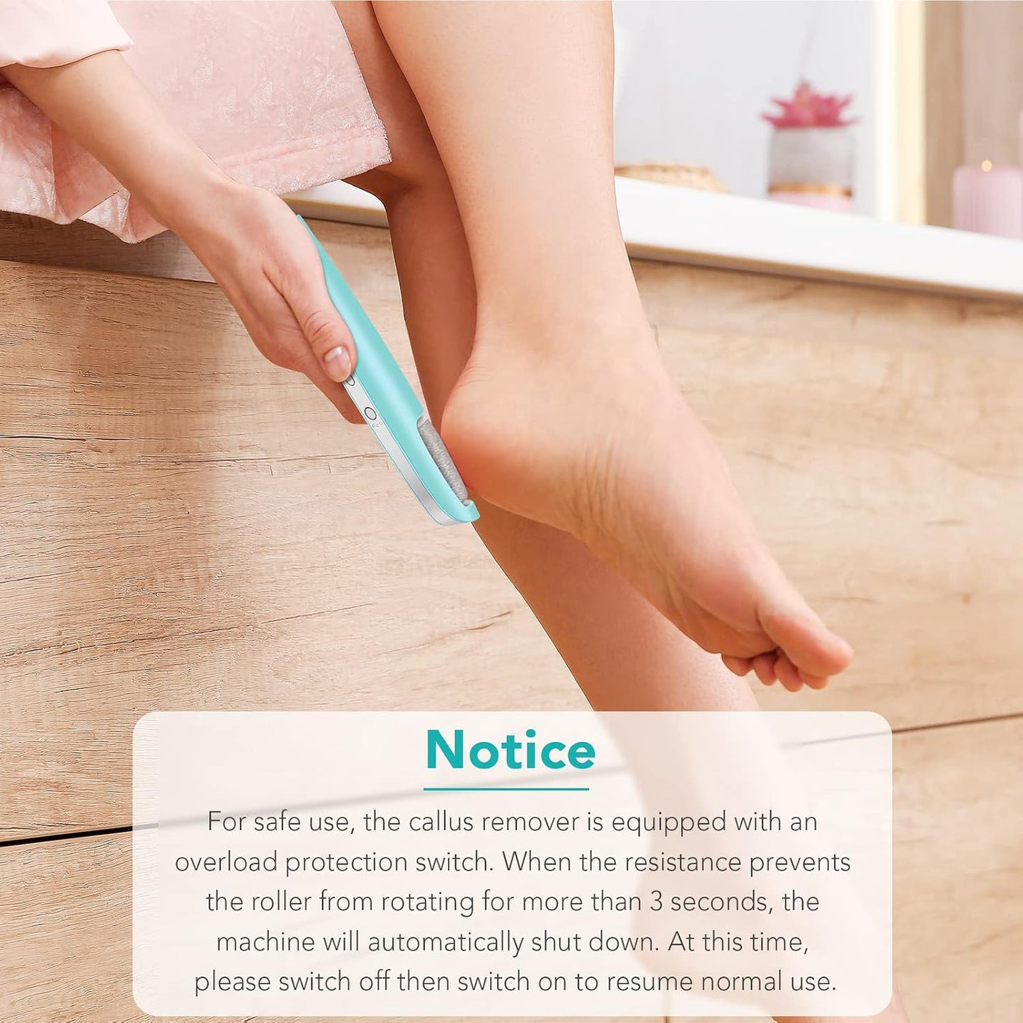 Electric Callus Remover - Professional Foot Scrubber Kit for Dry, Cracked Skin | At-Home Pedicure Spa Care (Blue)