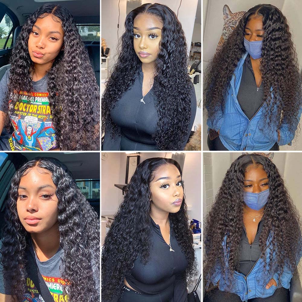 Deep Wave Bundles - 100% Unprocessed Brazilian Virgin Human Hair | Natural Black Color, 8-12 Inch Lengths