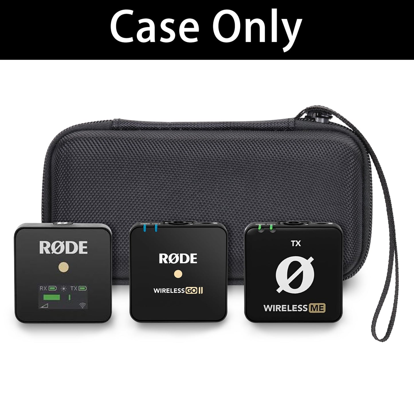 Aenllosi Hard Case for Rode Wireless ME/GO III/GO II Dual Channel Compact Digital Wireless Microphone System (Black)