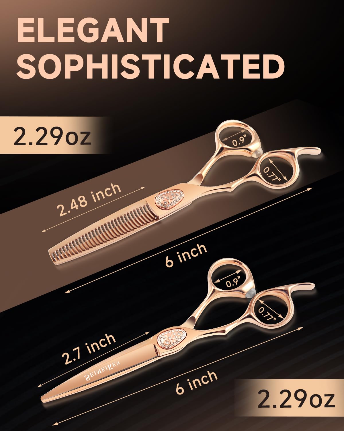 SEIMEIKEN Professional Hair Cutting Scissors Shears & Thinning Set - Japanese 440C Stainless Steel - Haircutting Thinning Shears - Barber Scissors For Hair Stylist- hair Trimming Scissors Women & Men