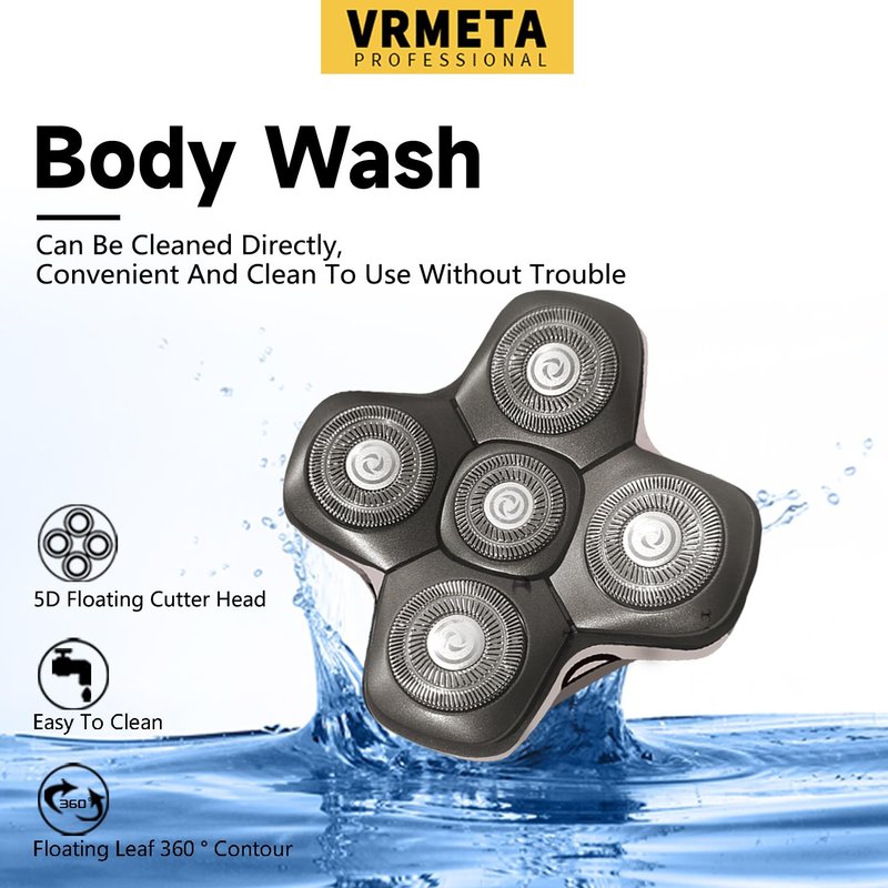 VRMETA New Upgrade Head Shaver Replacement Heads for Skull Shaver Pitbull Platinum Pro Butterfly Kiss, and Palm Hypo-Allergenic Electric Razor