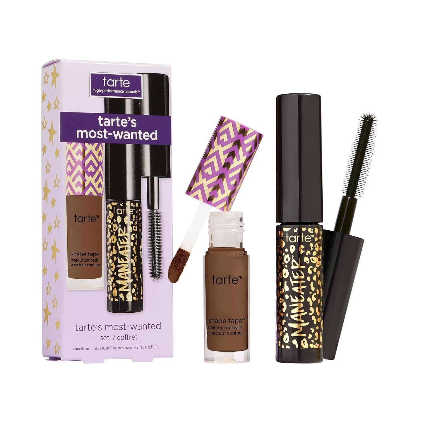 Tarte Shape Tape Concealer & Mascara Duo - Full-Coverage Concealer for Dark Circles, Longwear Mascara for Volume & Length