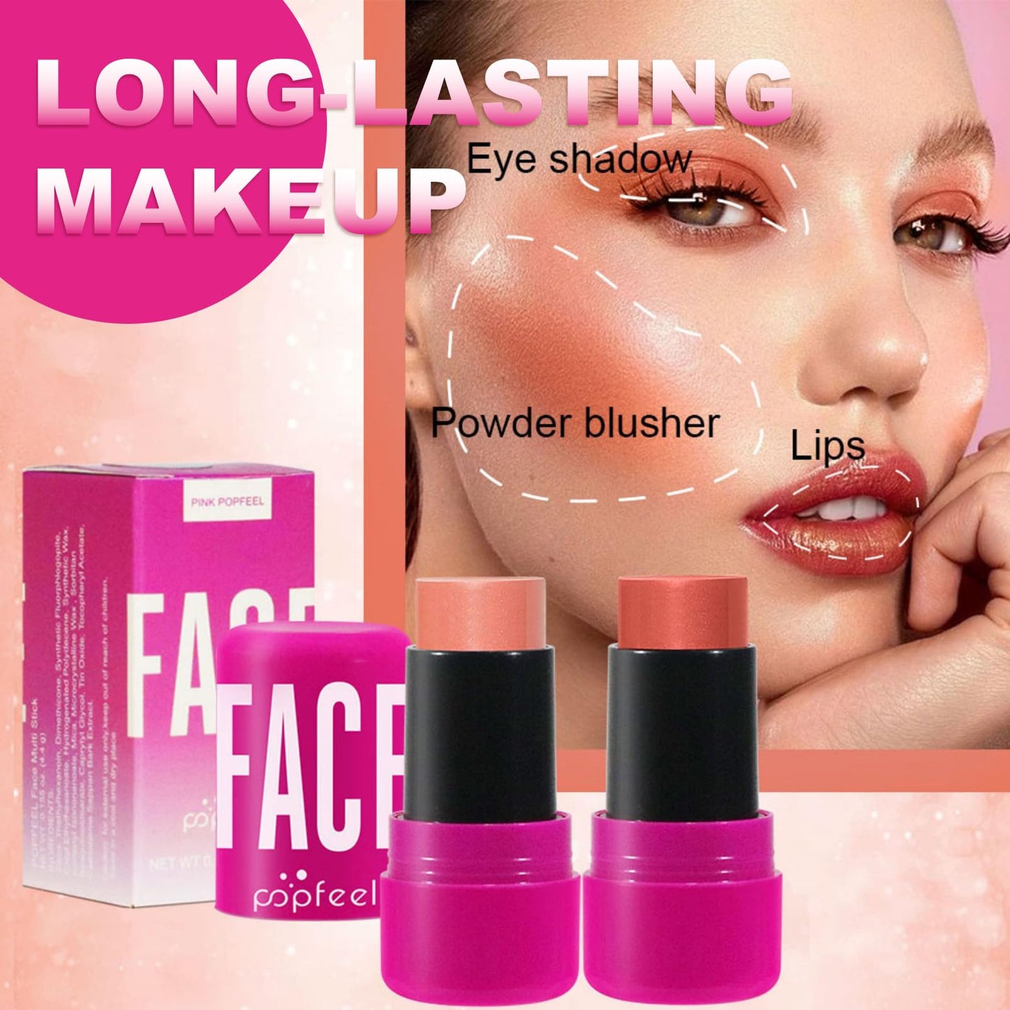 Clouparto Makeup Sets Makeup Kits for Teens,with 15 Colors Concealer Palette,Blush Stick,Makeup Brushes,Pre-makeup Lotion,Loose Powder,Lip Gloss,Makeup Gift Set for Girls Women