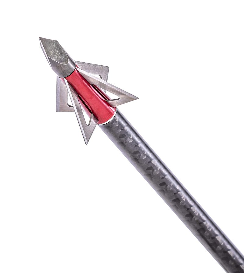 Muzzy 209-MX4, Bowhunting 100 Grain, .025" 4 Blade Broadhead, 1-1/8" Cutting Diameter, 3 Pack,red