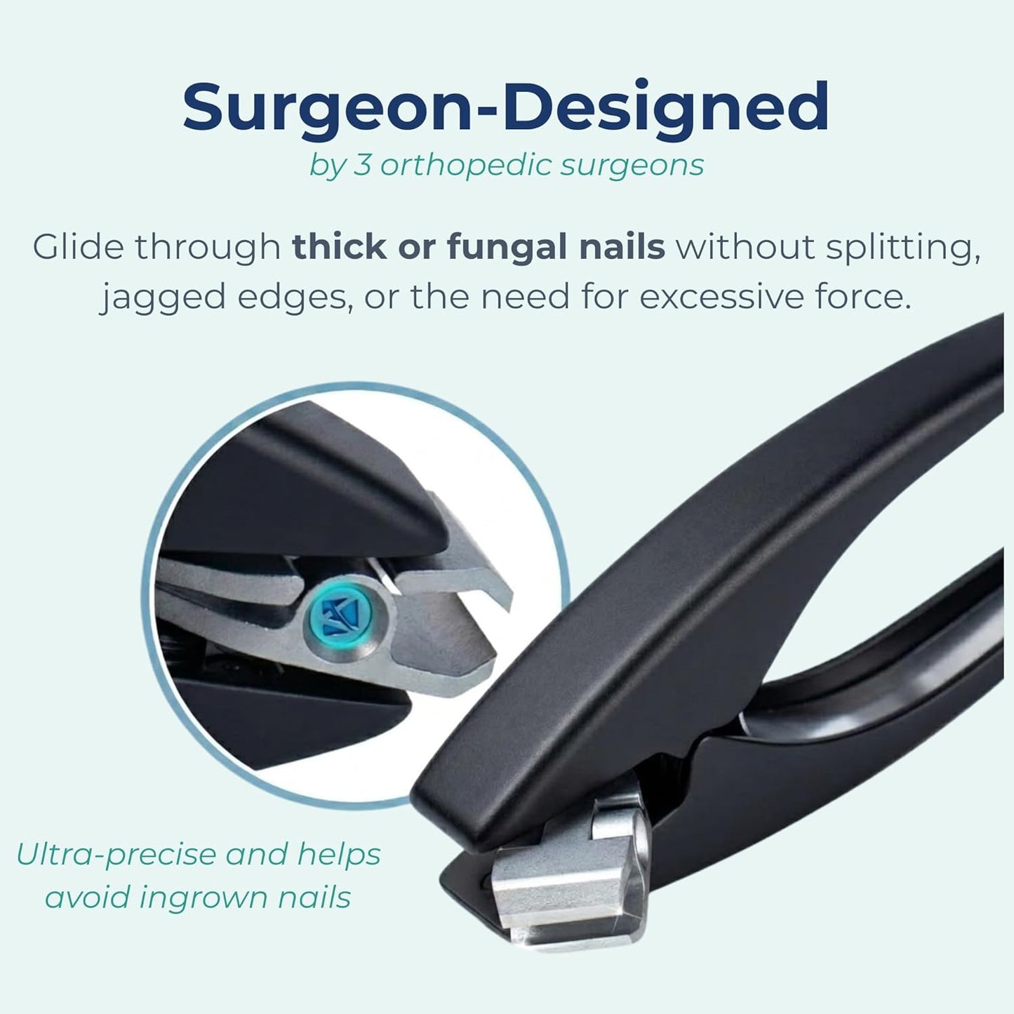 Heavy-Duty Toenail Clipper - Ergonomic 180° Swivel Head for Thick Nails | Ideal for Seniors & Arthritis Relief