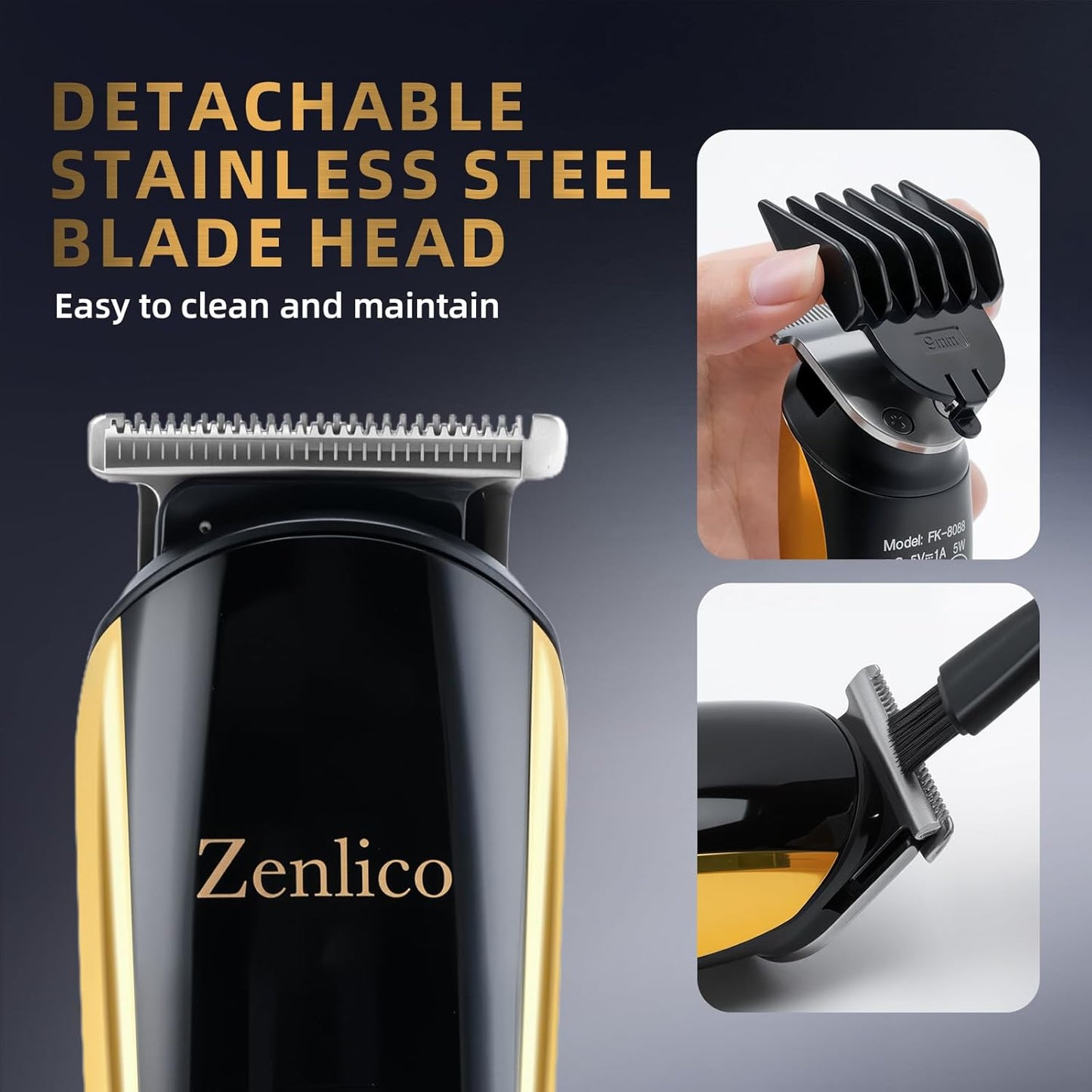 Beard Trimmer for Men - Rechargeable Electric Hair Trimmer & Grooming Kit | Ideal for Mustache, Face & Body Care