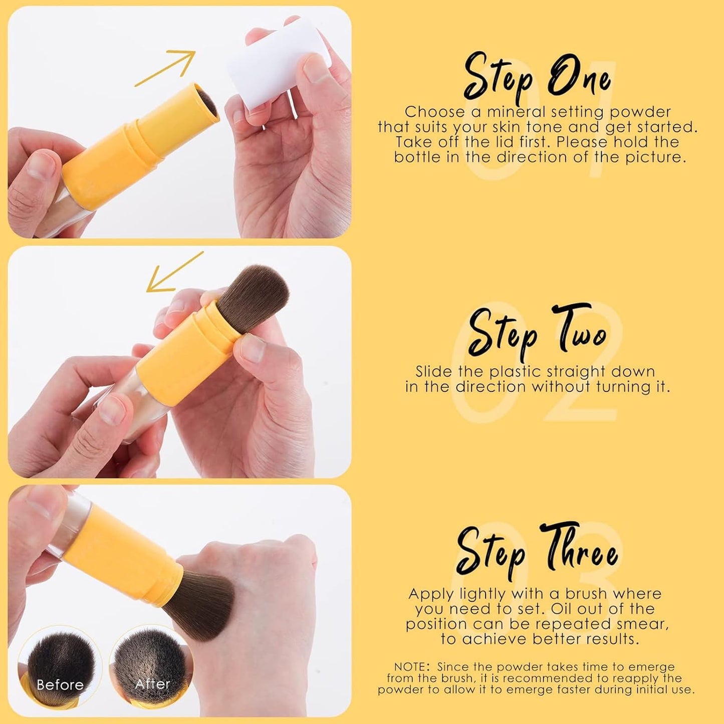 Dulele 2PCS Sunscreen Setting Powder,Mineral Matte Finish Loose Face Powder, SPF 50, Natural, Translucent, Oil Control, Minimizes Fine Lines & Pores