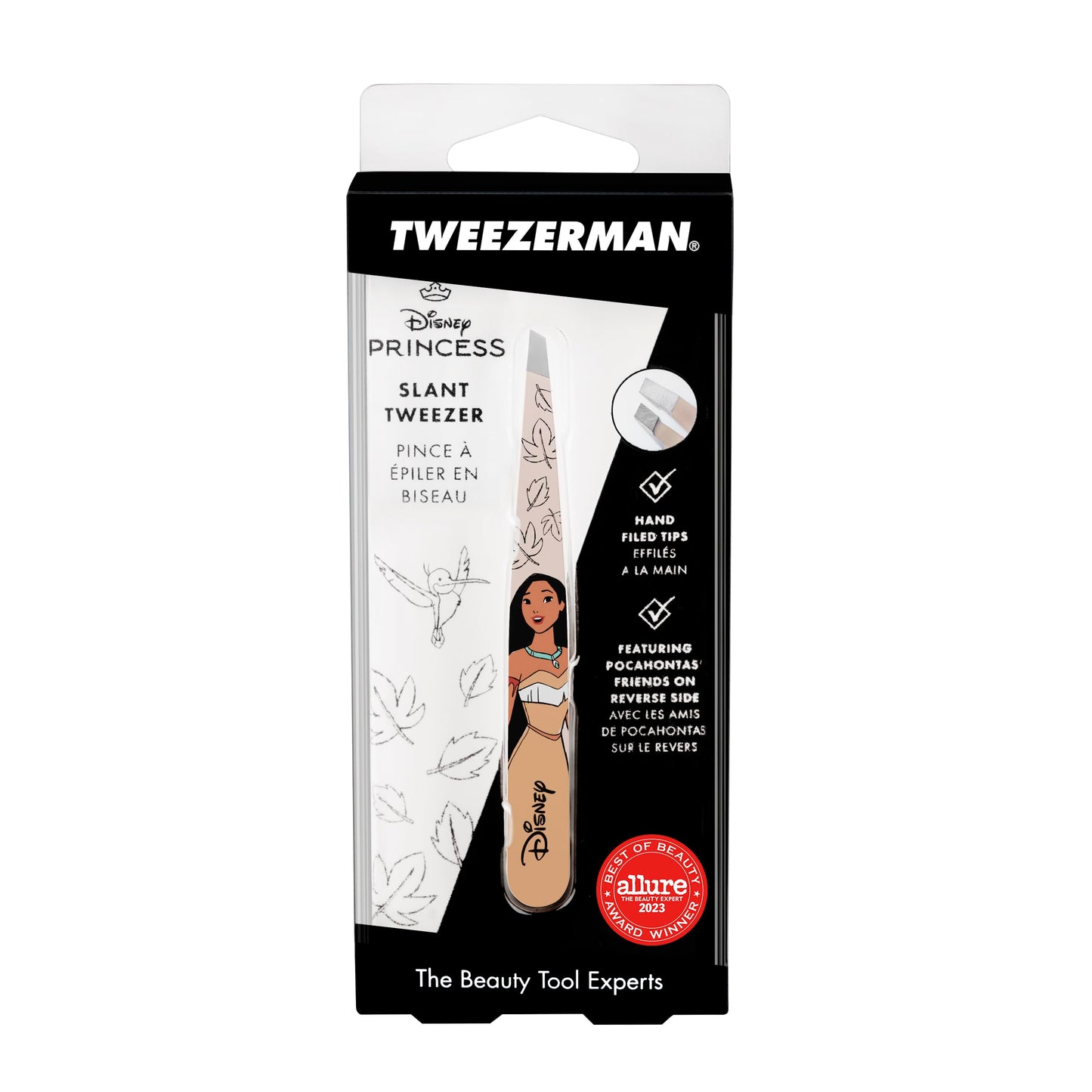Tweezerman Pocahontas Slant Tweezer - Eyebrow Tweezers for Women and Men