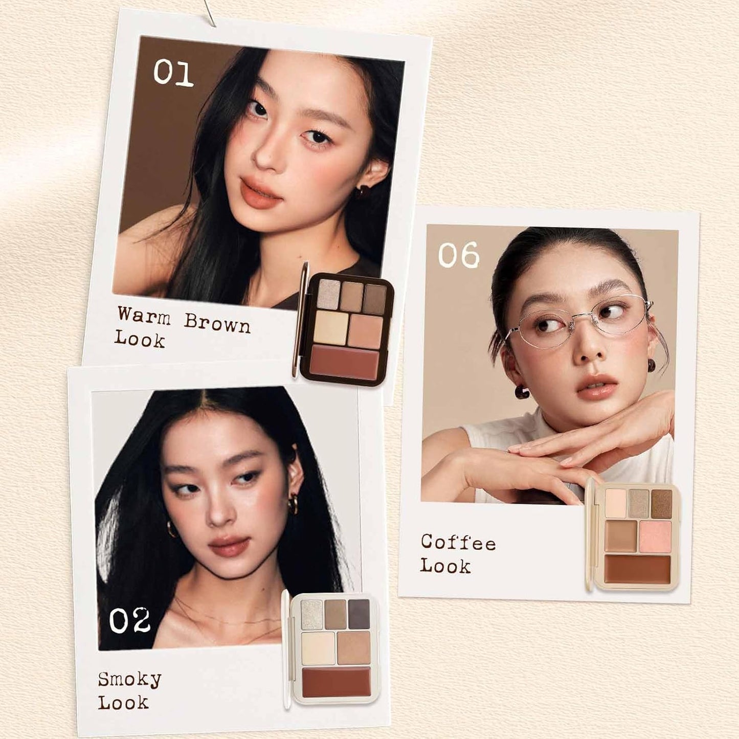 Multi-Use Face Palette - 6 Color Makeup Kit with Eyeshadow, Blush, Contour & Highlighter | Travel-Friendly Warm Brown Look
