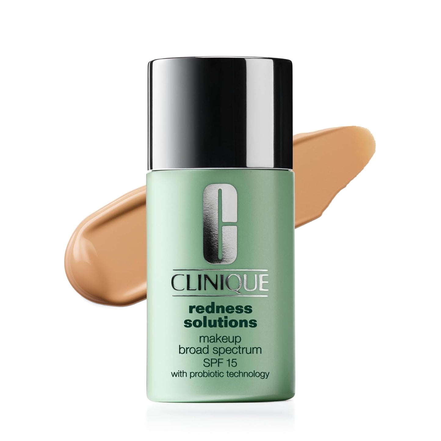 Clinique Redness Solutions Liquid Foundation - SPF 15, Probiotic Formula for Redness-Prone Skin | Medium Coverage, Natural Finish