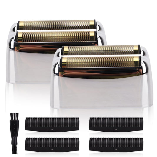 Replacement Foil and Cutters head Compatible with BaBy*lissPRO Double Foil Shaver, Replacement Foil Compatible with BaBy*lissPRO trimmer FXFS2 Shaver,2 PACK (Silver)
