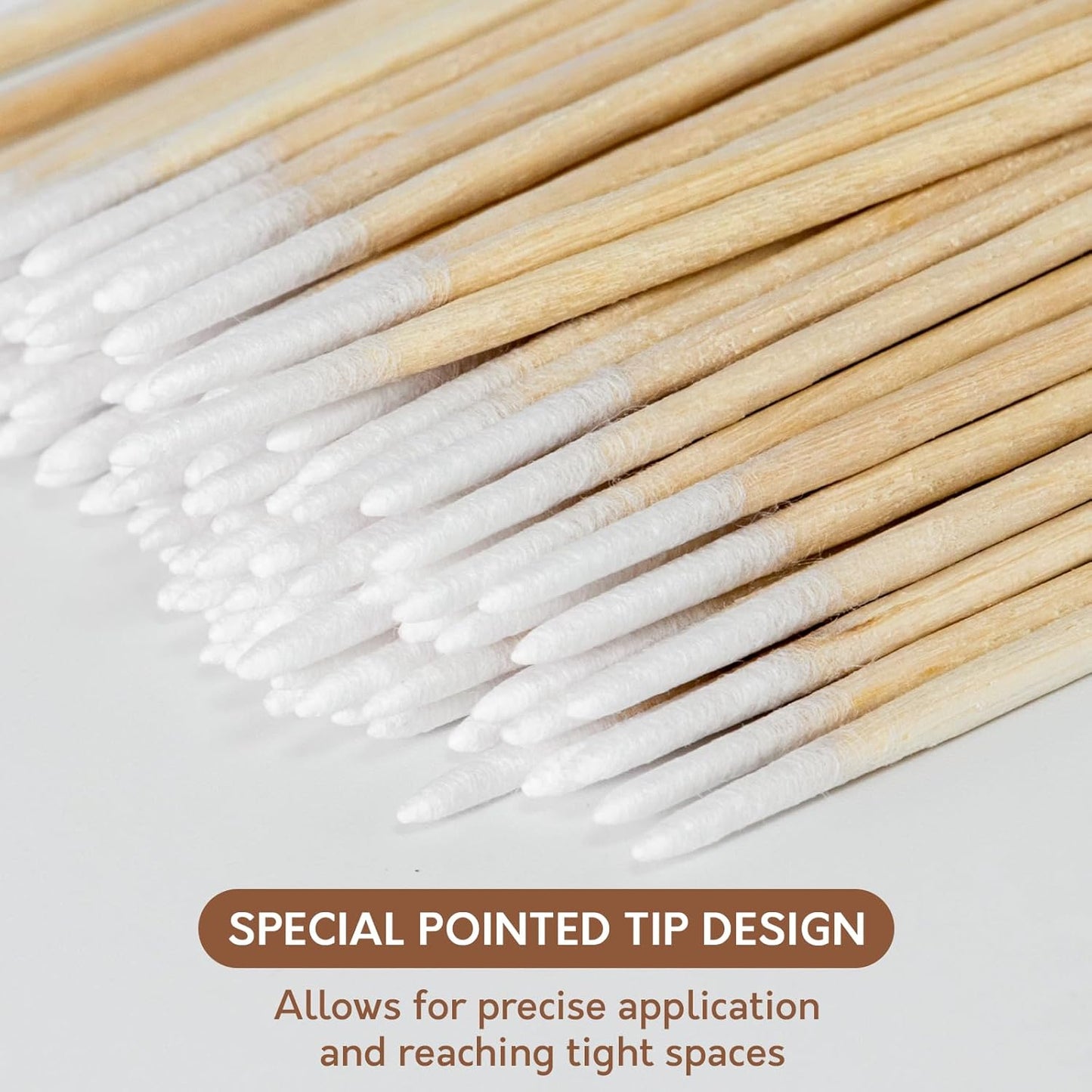 Pointed Cotton Swabs - 400PCS Microblading Precision Tips with Storage Case | 4-Inch Wooden Sticks for Makeup & Tattoo Supplies