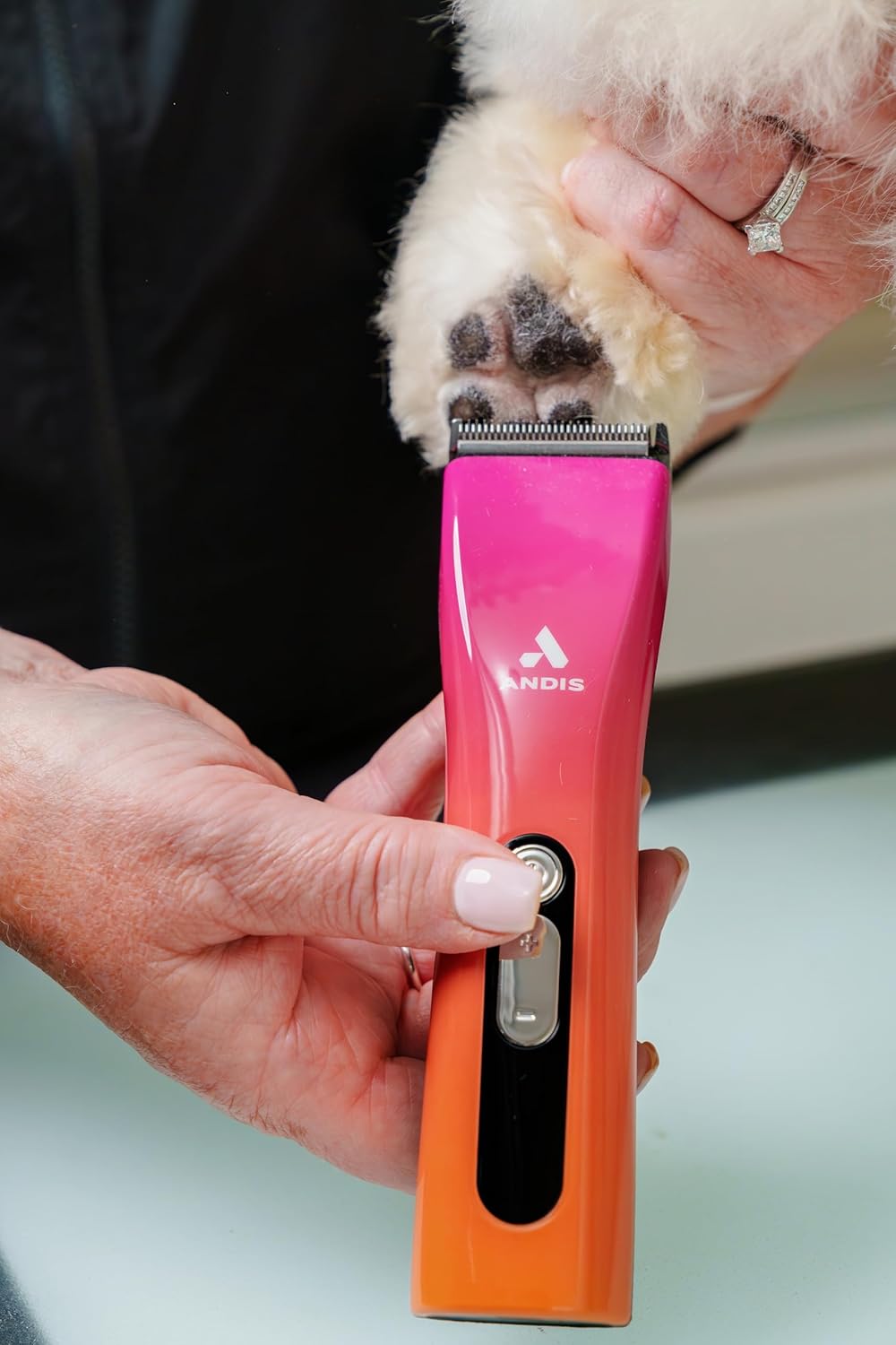 Andis ProClip 5-in-1 Pet Hair Clipper - Adjustable Blade, Cordless, Digital Display | Sunset Color