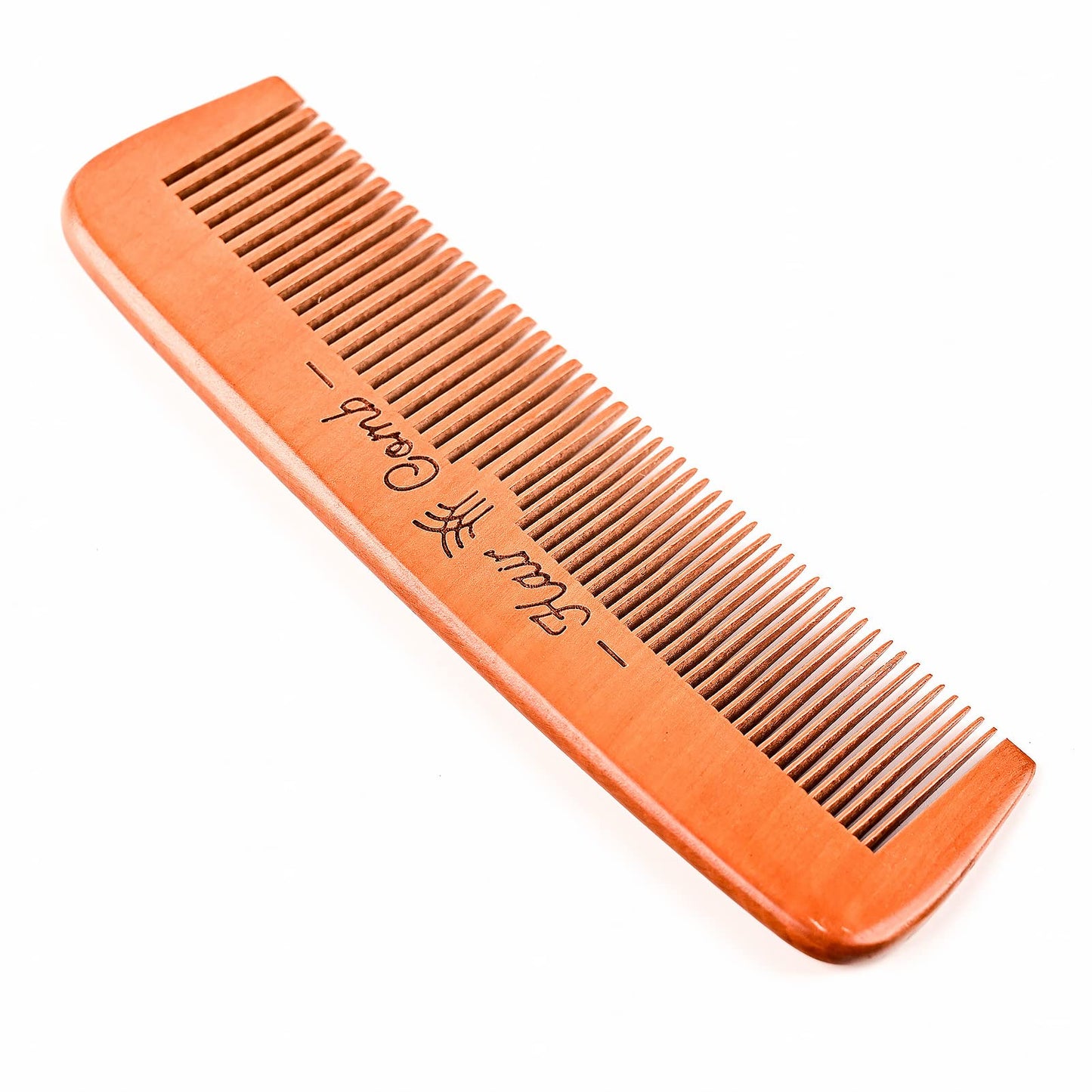 Menesia Wooden Hair Combs for Men & Women, Mens Wood Beard Comb with Leather Travel Case, Womens Combs for Hair, Kids Comb, Mens comb - Brown Deer