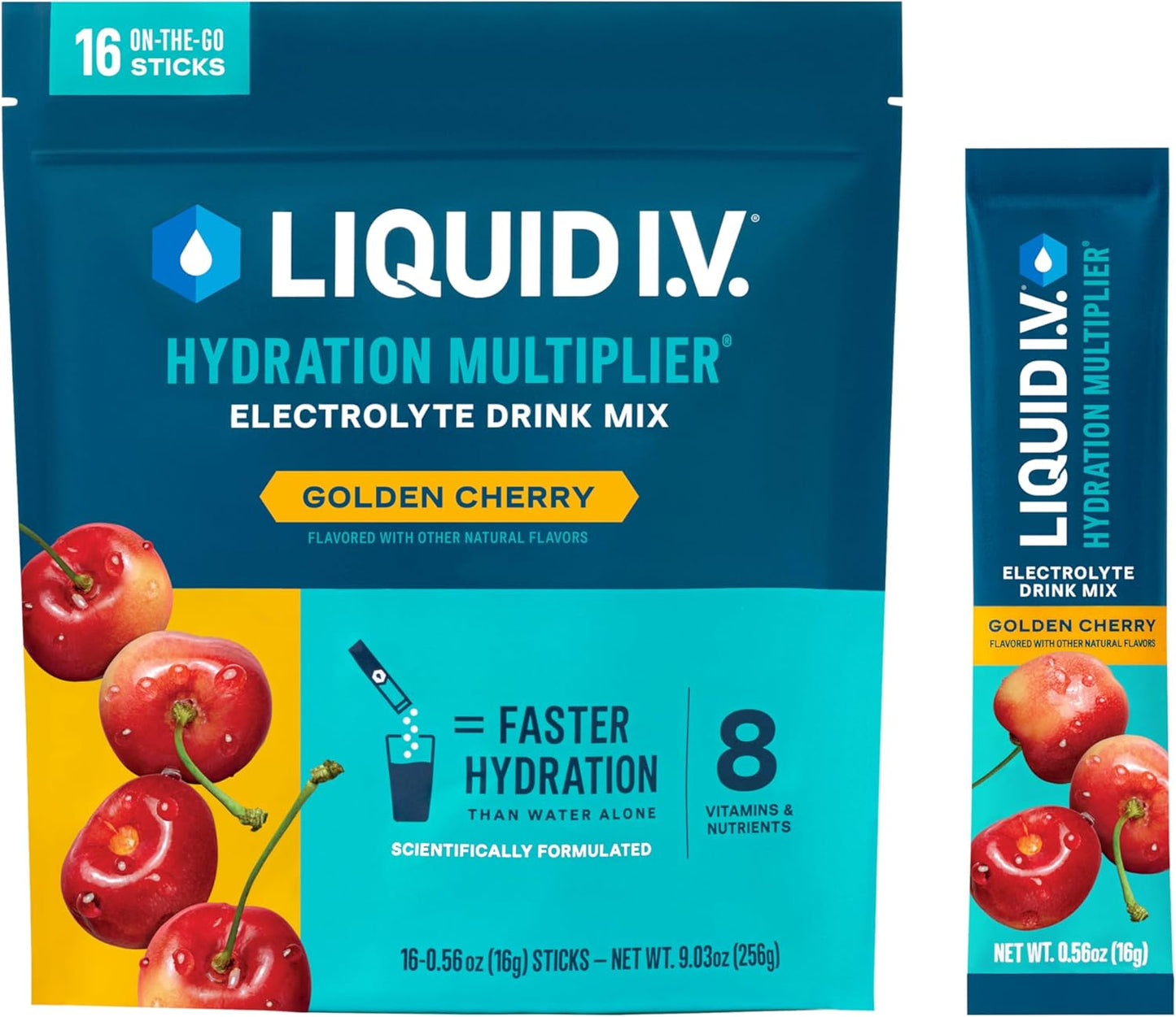 Liquid I.V.® Hydration Multiplier - Electrolyte Powder Drink Mix | Popsicle Firecracker Flavor | 16 Servings