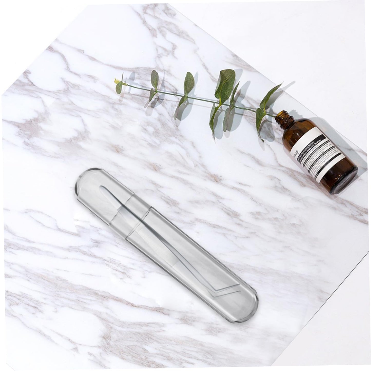 DECORNIJIA Travel Tweezer Case with Storage Tubes and Caps Portable Organizer for Eyelash Extension Tweezers and Craft Supplies Compact and Easy to Clean