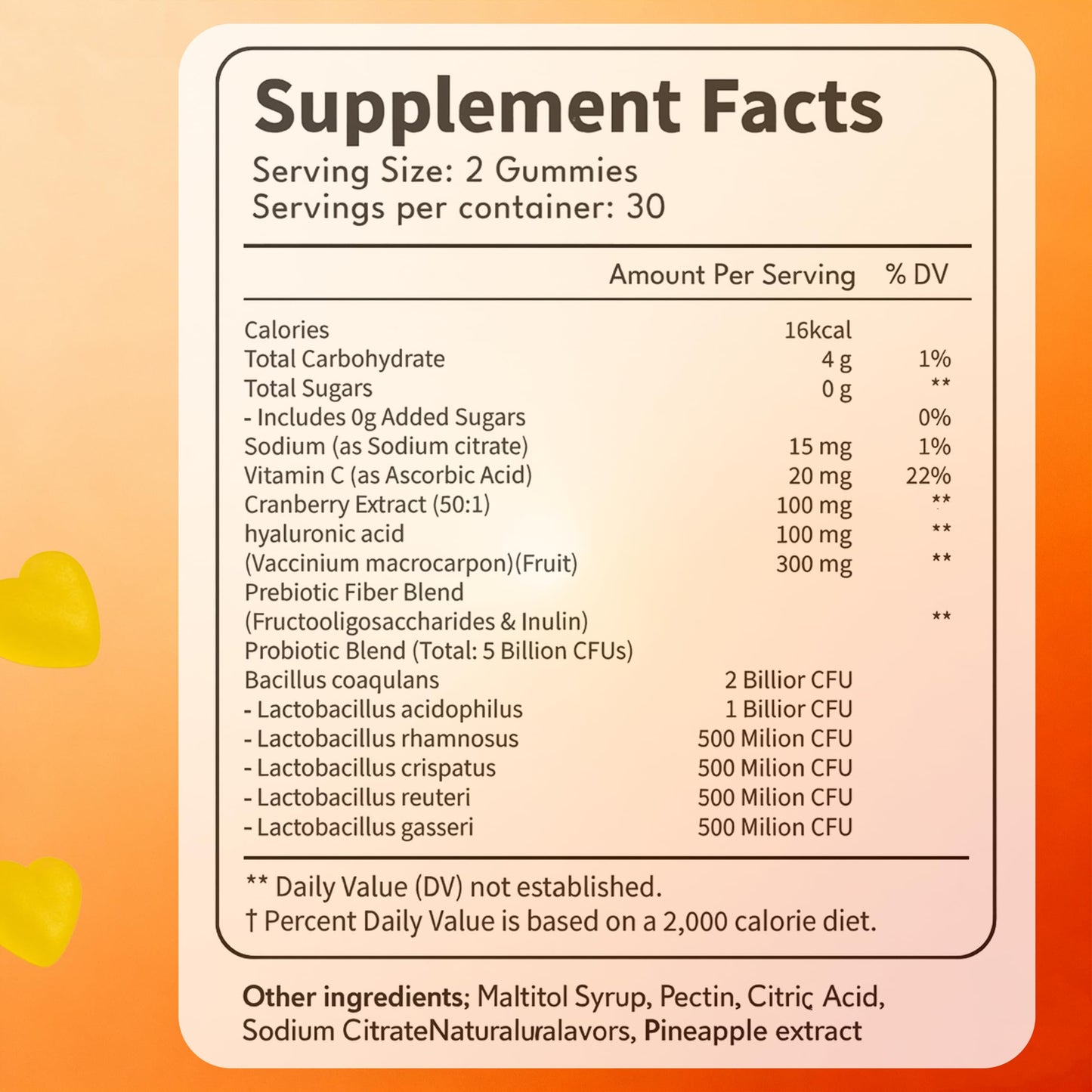 Flora Plus Gummies, Advanced Vaginal Support, Vaginal Health Gummies, Ph Balance for Women, Probiotic Vaginigal Health - Promote Healthy Vaginal Odor & Flora, 60 Count