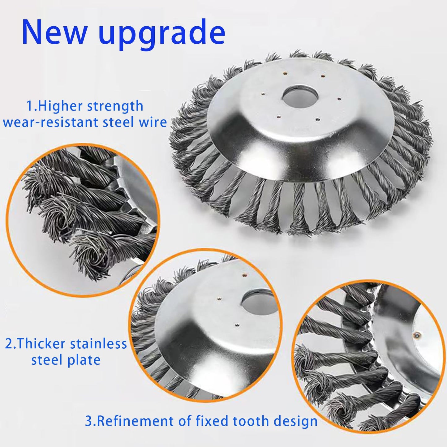 OFCOX 10" Indestructible Steel Wire Grass Trimmer Head,Weed Wacker Blade Eater, Weed Wacker Head Attachments,Weeding Disc Blade,Compatible with Stihl, Husqvarna,String Trimmers, Gardening Lawnmower
