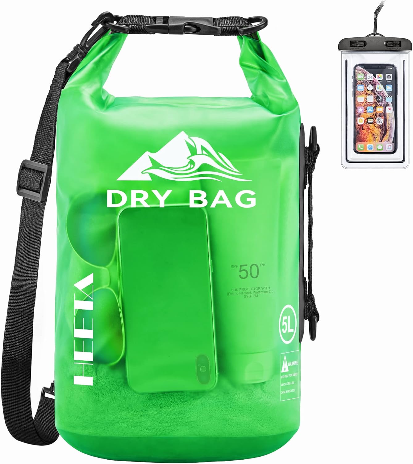 Waterproof Dry Bag - Lightweight Roll Top Storage Backpack for Travel, Swimming, Boating | 5L/10L/20L/30L/40L Sizes