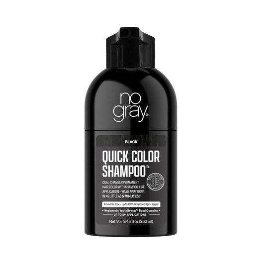 Permanent Hair Color Shampoo - No Gray Quick Formula, Black | 8.45 oz