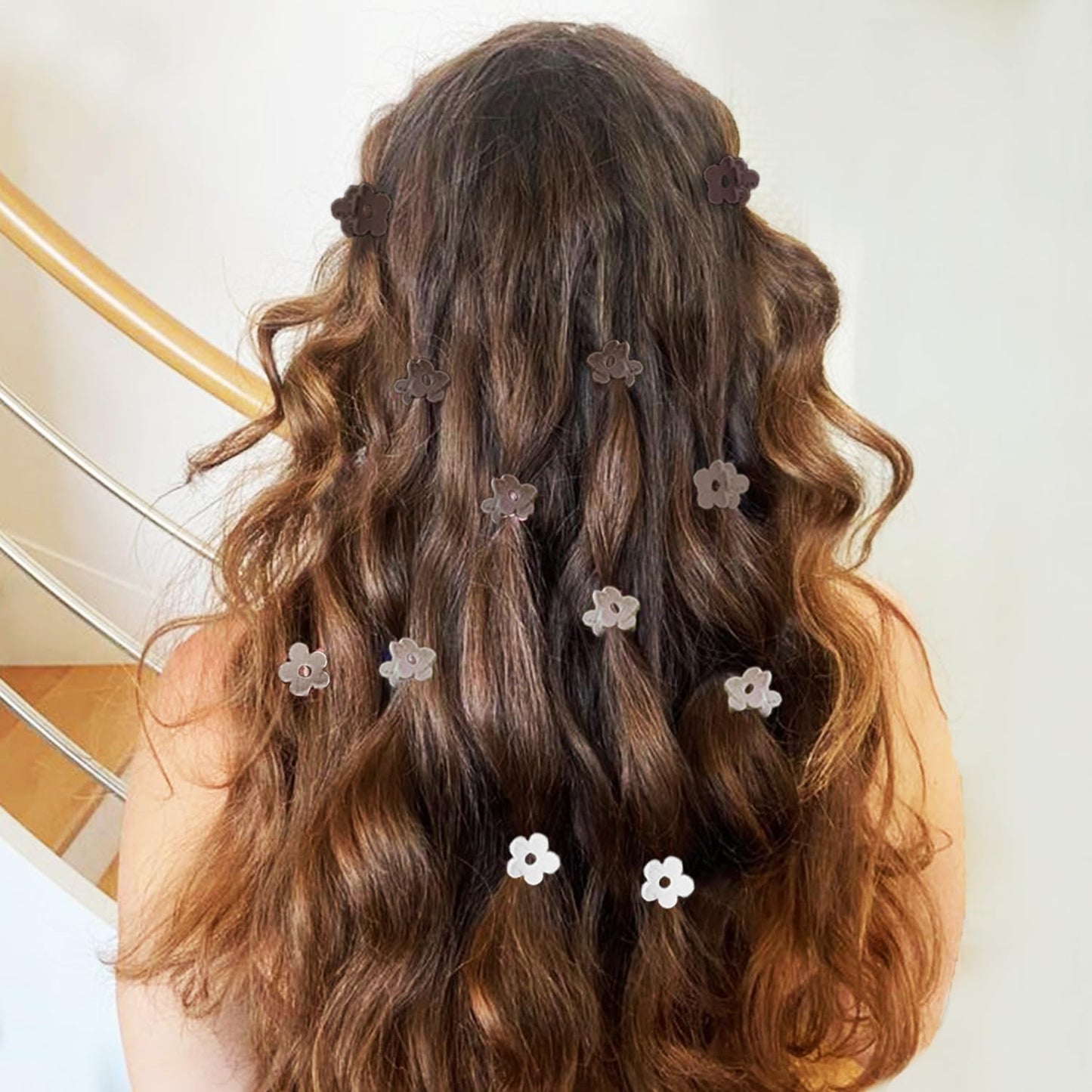 Small Flower Hair Clips - 100PCS Mini Claw Clips for Toddlers & Teens | Cute Neutral Colors