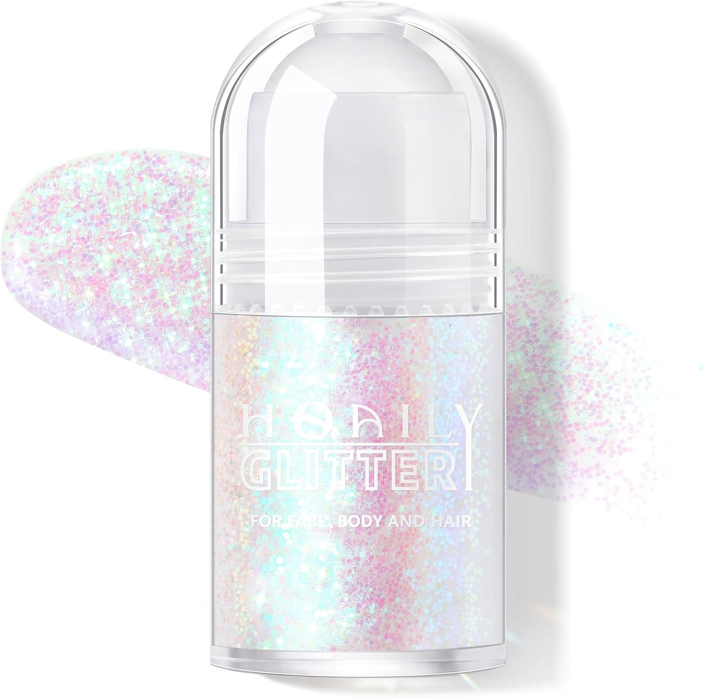 HOSAILY Holographic Body Glitter Gel - Color Changing Chameleon Effect | Sparkling Pink, Chunky Mermaid Sequins for Festivals