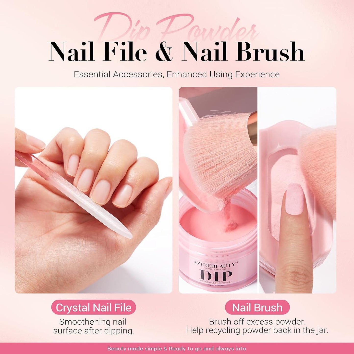 Dip Powder Recycling Tray System - Triple Layer Nail Dip Powder Container with Tools | Essential Manicure Kit