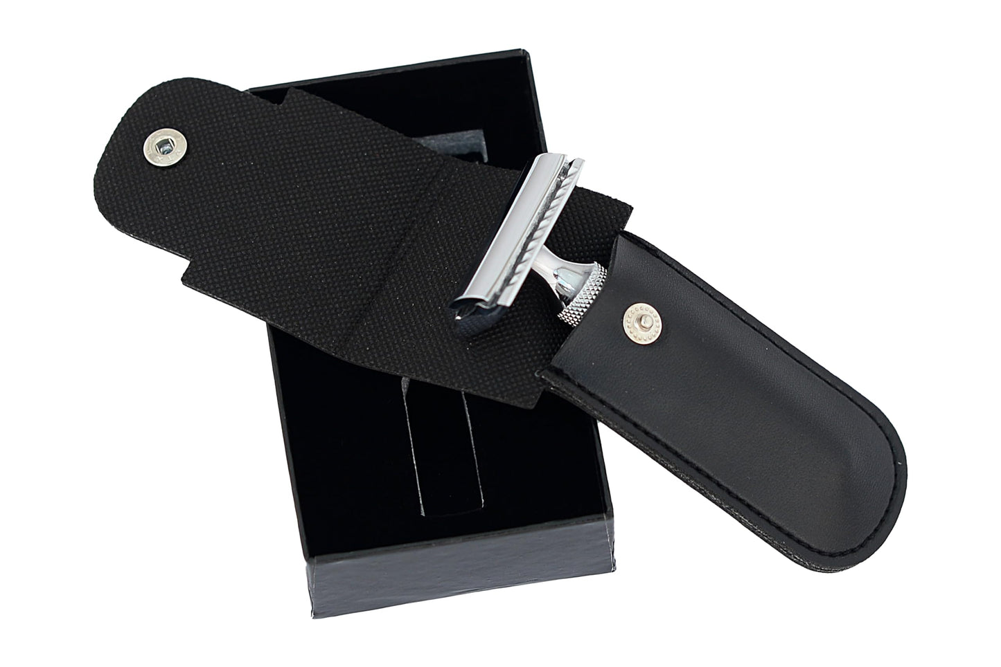 Stainless Steel Double Edge Safety Razor With Box And Storage Pouch