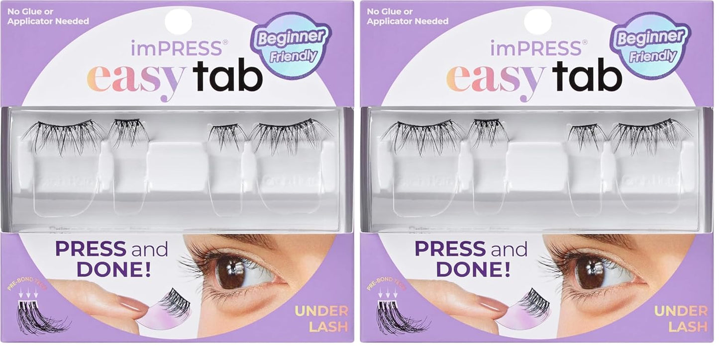 Impress Falsies Self-Adhesive Eyelashes - Classy Natural Look | 1 Pair 6mm-7mm Inner & 1 Pair 6mm-10mm Outer Lashes
