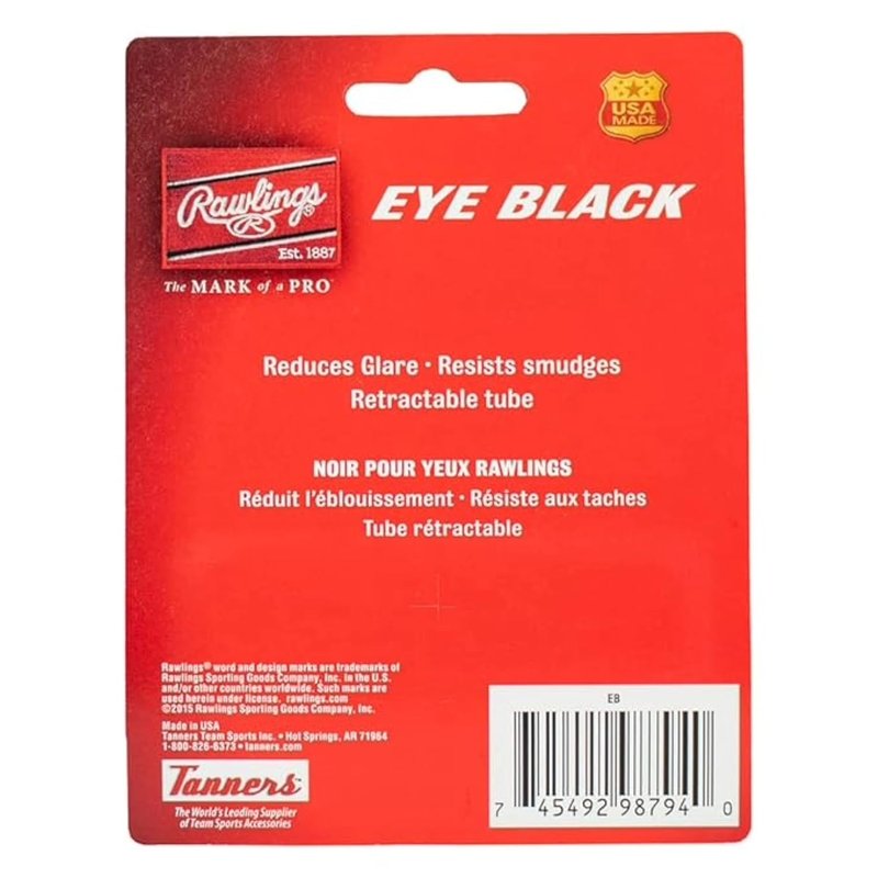 Rawlings Eye Black Stick - Retractable Tube for Glare Reduction | Baseball & Softball | Multiple Colors Available