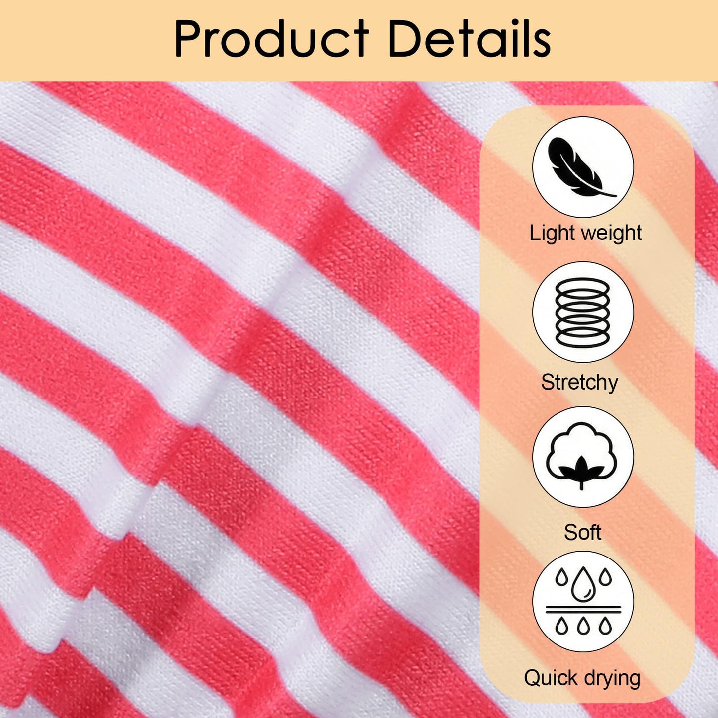 DOPENSPI 6 Pcs Striped Headband for Women, Polyester Elastic Stretchy Hairbands Non Slip Hair Bands Fashion Bandanas Hair Accessories for Sports Head Wraps