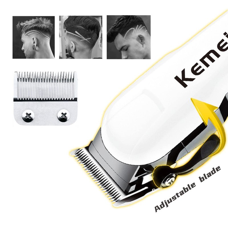 KEMEI Hair Clipper for Men Professional Cordless Electric Rechargeable Hair/Beard Trimmers for Men, Self Hair Cutting Haircut Kit, Adjustable Barber Clippers with LCD Diaplay