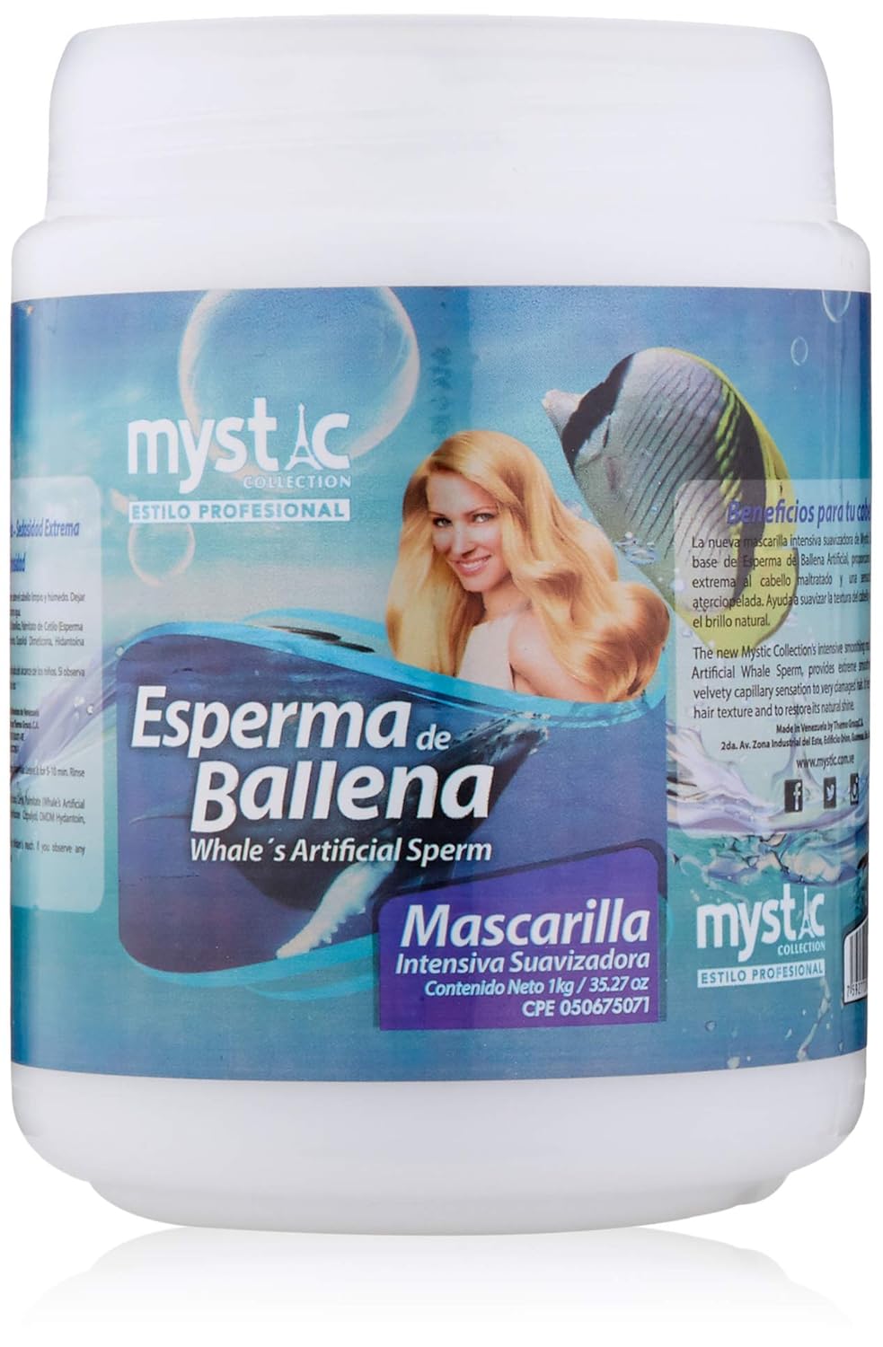 Kleravitex Whale Sperm Hair Mask - Nourishing Treatment for Damaged Hair | 35 Oz Deep Conditioning for Shine & Smoothness