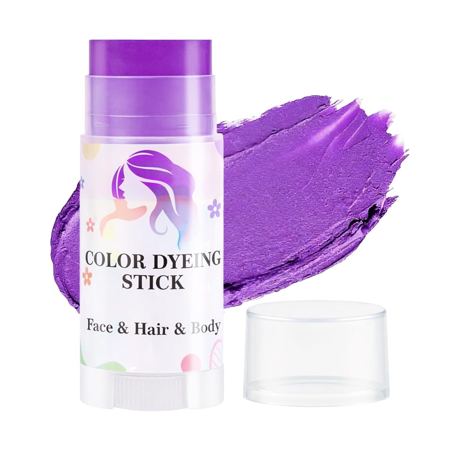 Temporary Pink Hair Color Stick - Waterproof & Washable Hair Dye for Festivals, Raves, Cosplay | Face & Body Paint