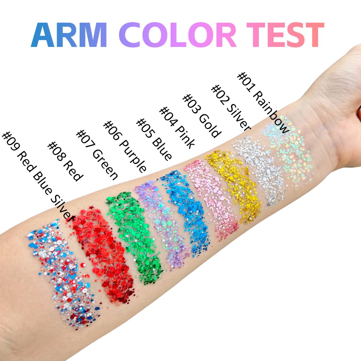 Mysense Blue Face Hair Body Glitter Stick,4th of July Accessories and Outfits for Women Girls Kids,USA Flag Makeup for Independence Day Memorial Day Veterans Day,Festival Rave Accessories
