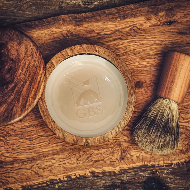GENTS Men’s Sandalwood Shaving Soap - Natural Bar with Shea Butter & Glycerin for Rich Lather, 3oz