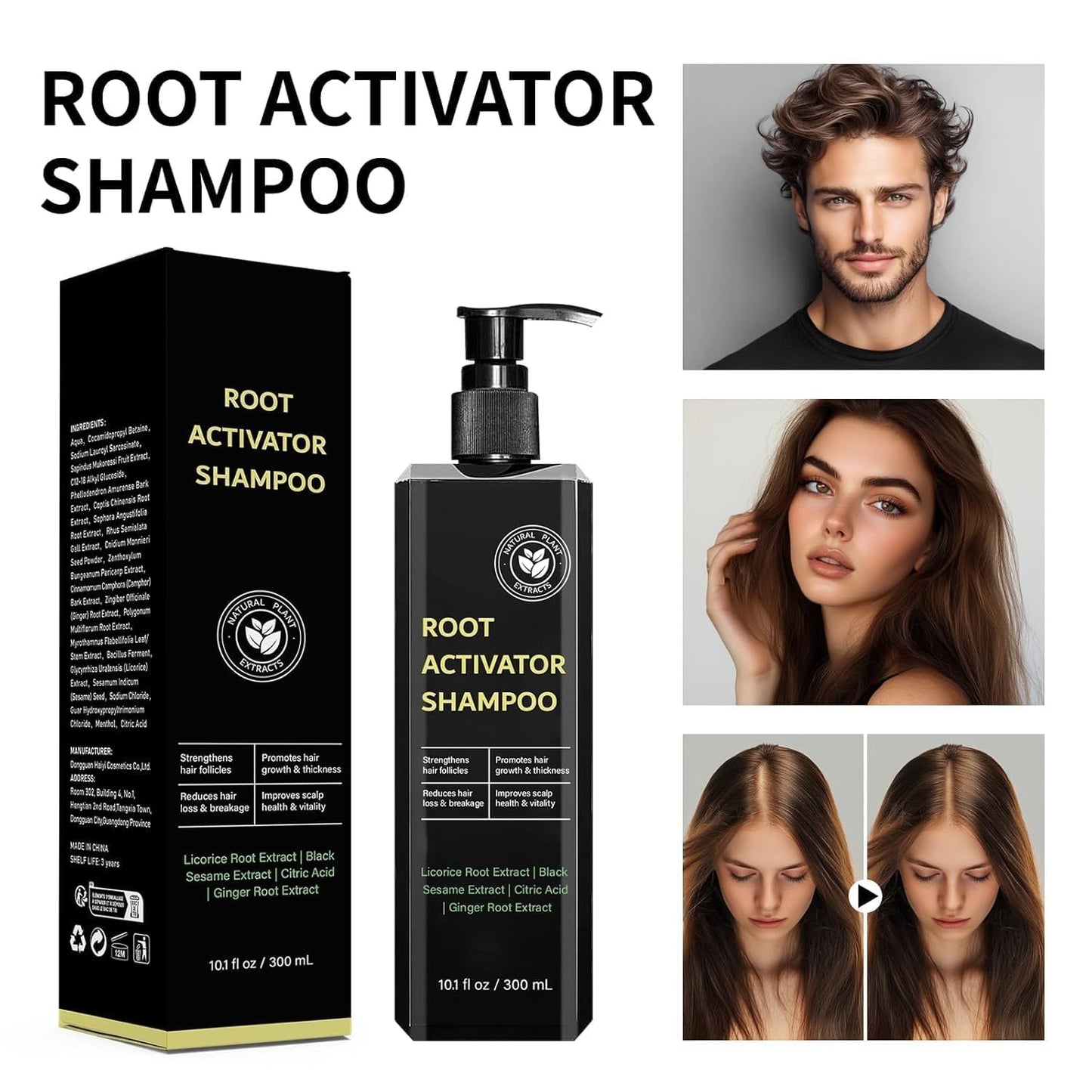 Spar𝓉𝒶𝓃ˢ Root Activator Shampoo– Anti Hair Loss Treatment | Reduces Shedding, With Natural Regrowth Formula | Thickening & Nourishing For All Hair| Reduce Shedding,Smooths Hair, 1PCS