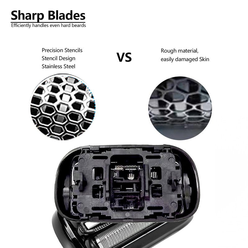 2Pcs 53B Series 5/6 Replacement Shaver Head Compatible with Braun Series 5 Electric Foil Shaver,for S5 replacement Head,for Series 5(New Gens) Replacement Head Razors 5020cs,5035s,5049cs,5050cs Etc