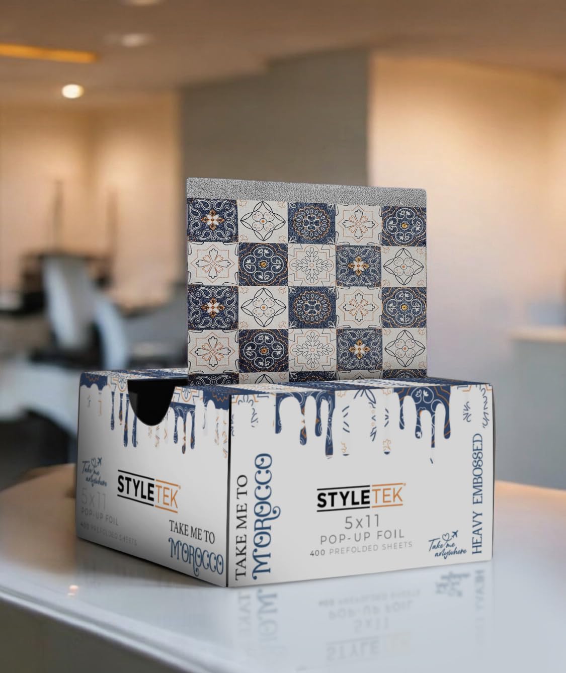 5x11 Pop Up Foil, MOROCCO EDITION, 400 Sheets Per Box, Heavy Emboss, Luxury Salon Foil