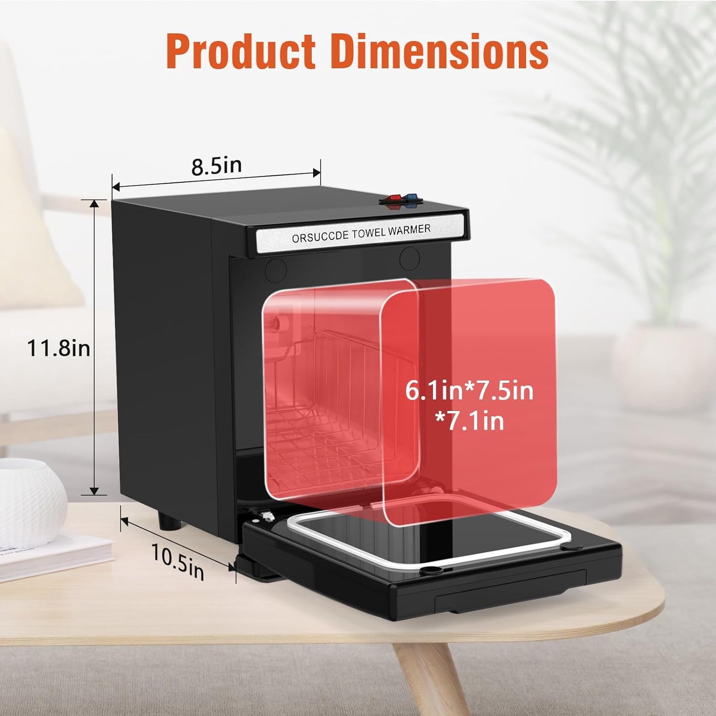 Towel Warmer - Professional Mini Towel Heater for Spa & Salon | 5L Black Cabinet