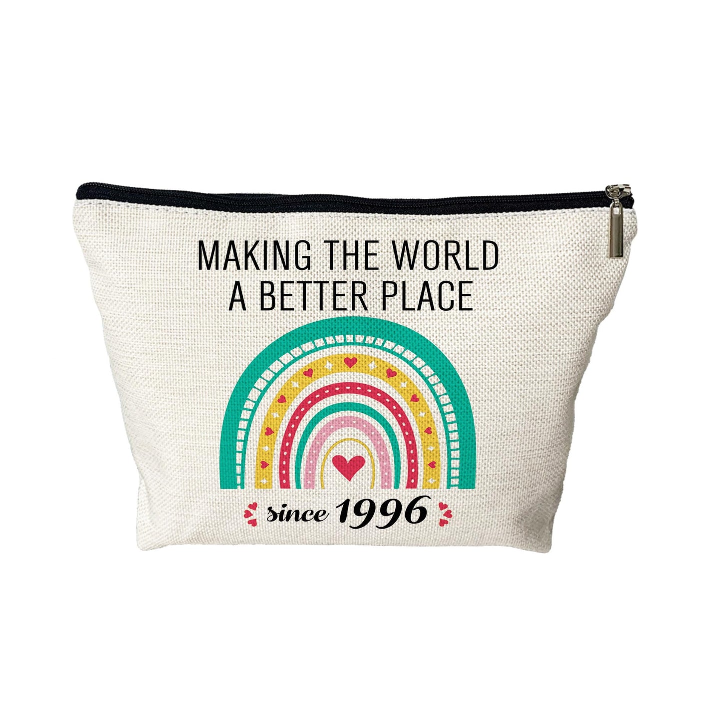 30th Birthday Gifts for Her Cosmetic Bags - Making The World A Better Place Since 1996 Makeup Bags, 30th Birthday Decorations for Women, 1996 Anniversary 30 Year Old Gift Ideas for Wife (1996)