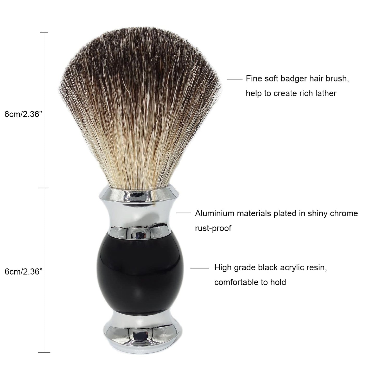 Magyfosia Shaving Kit for Men includes Badger Hair Shaving Brush,Wet Shave Soap Bowl and 5-Layer Safety Razor Compatible with Fusion Blade,Barber Style 4-Piece Gift for Men-Smooth and Close Shaving
