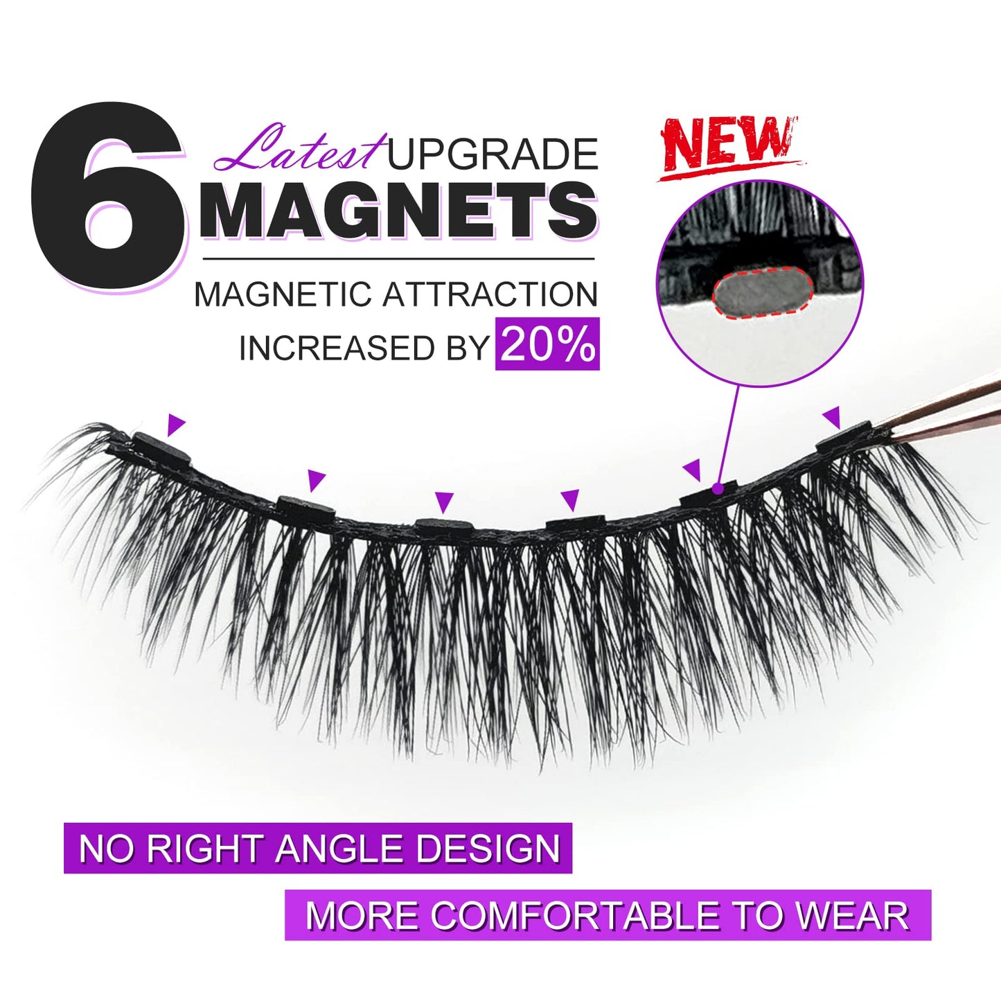 Royaomis 10 Pairs Cat-Eye Magnetic Lashes With Eyeliner, 3D Magnetic Eyelashes Natural Look With Eyeliner, Fake Eyelashes Magnetic