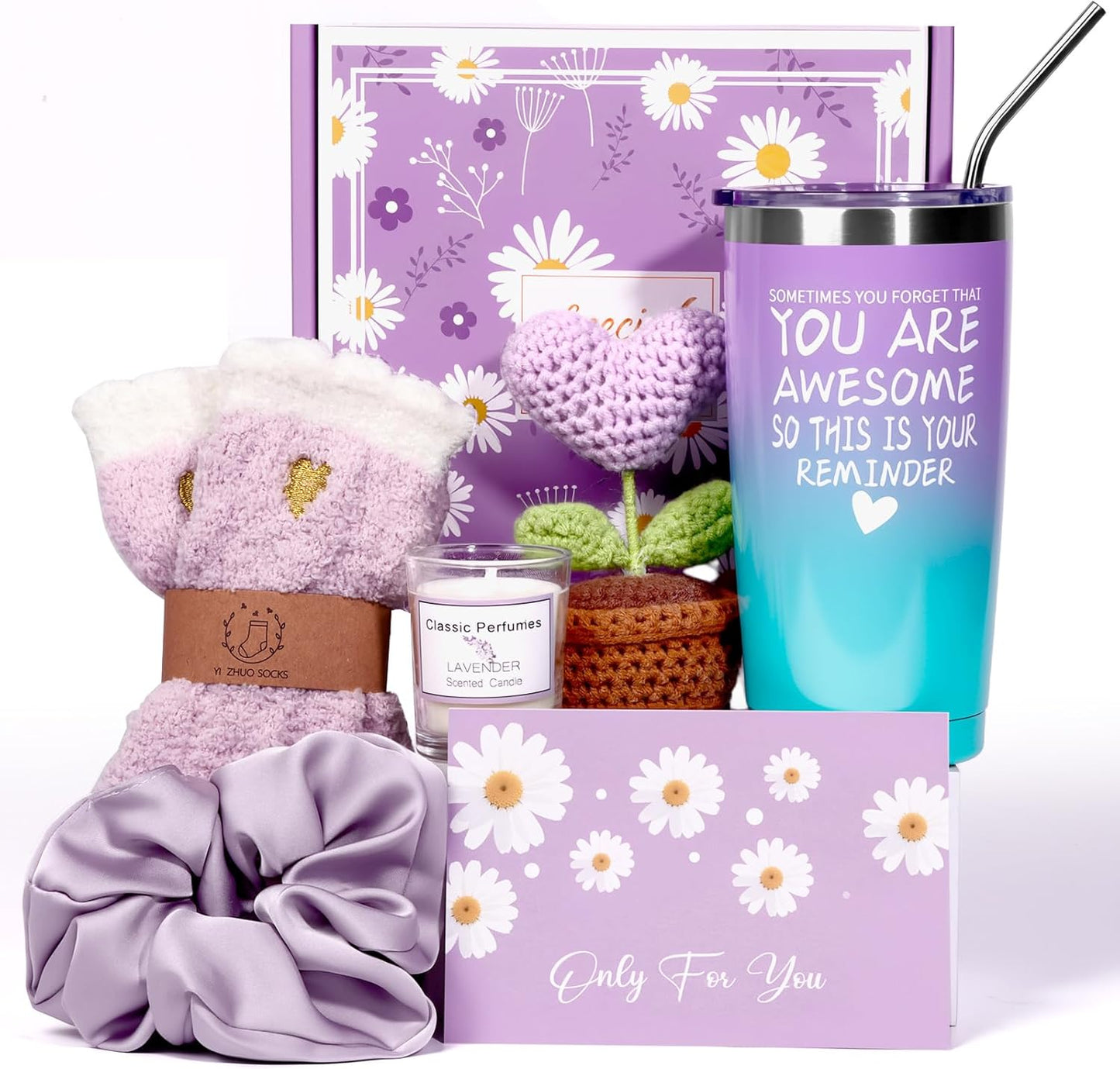 Gift Baskets for Women - Inspirational Gift Set Box for Birthdays, Mother's Day & More | Pink