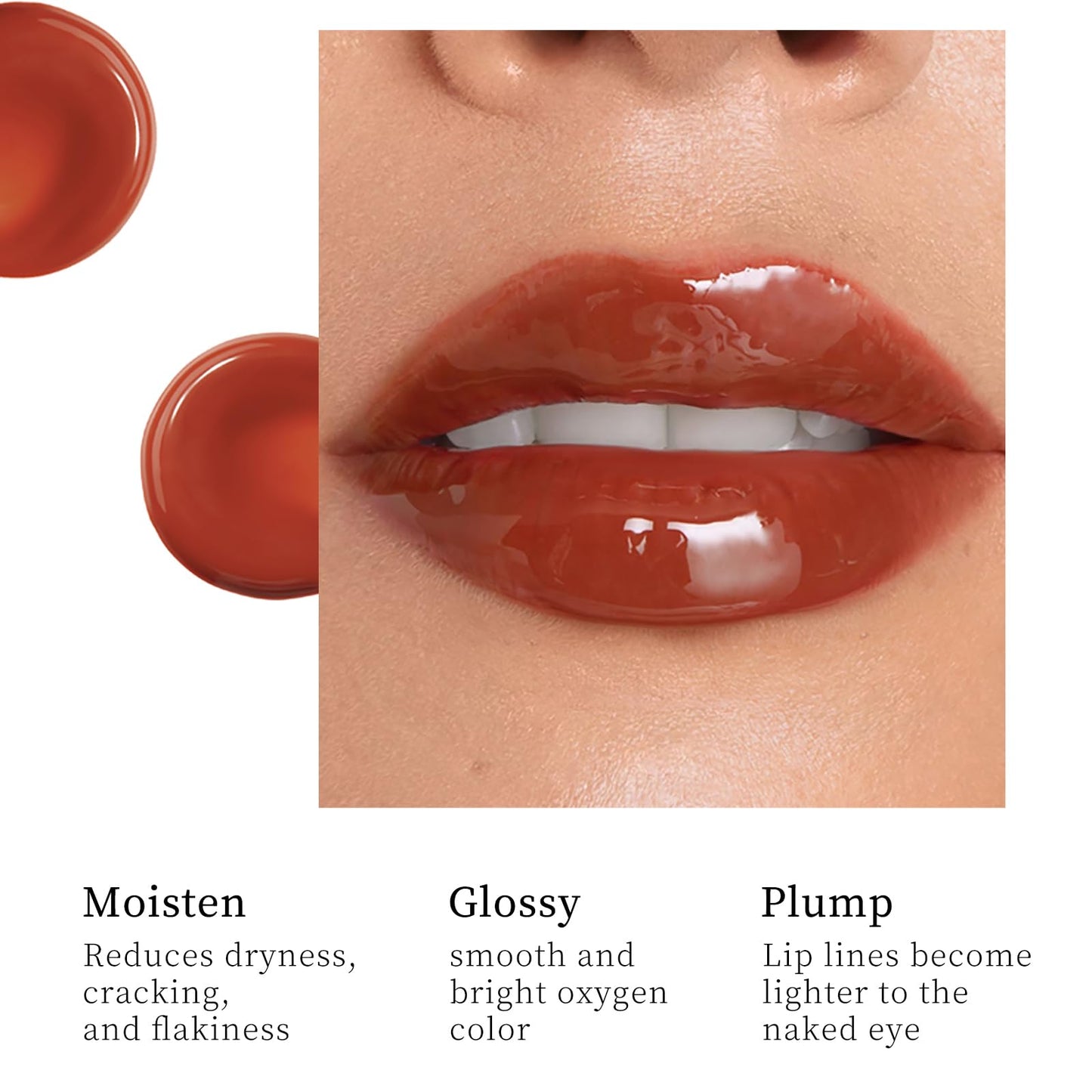 DENESTUP Lip Jam Hydrating Lip Gloss | Glitter Glossy Plumping Lipgloss | High Shine Glass Finish Nude Colors Shiny Jelly Liquid Lipstick for Women (5 Colors Set)