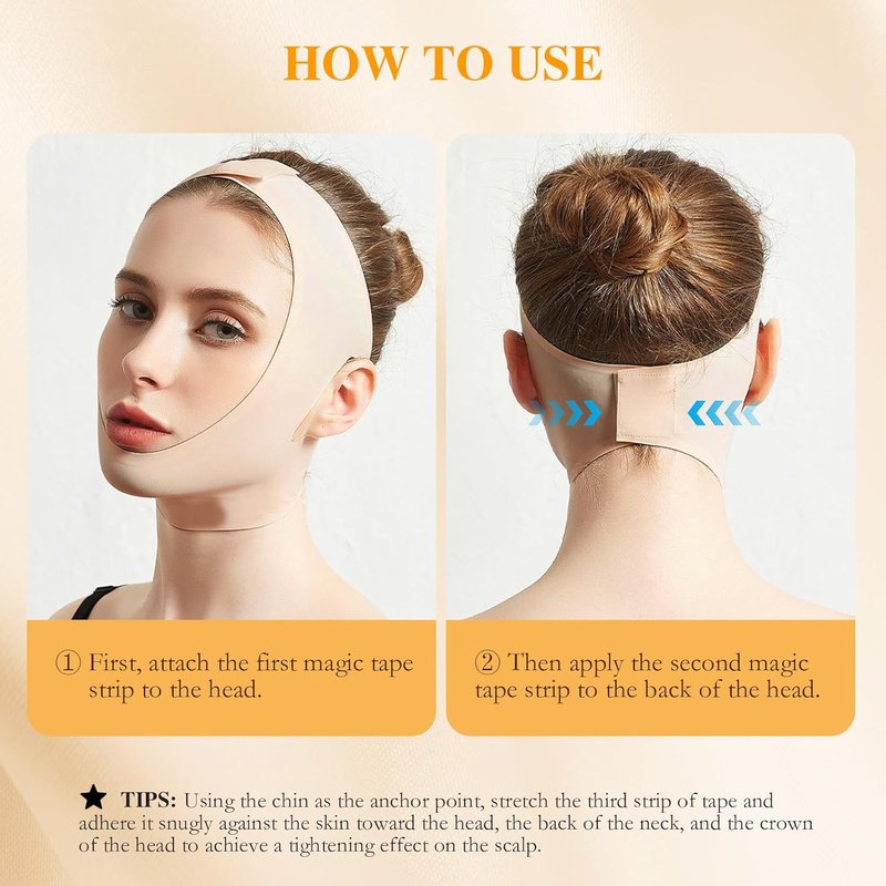 Collagen Face Sculpt Wrap - Reusable Jawline Shaper Mask | Skin-Friendly & Breathable Material